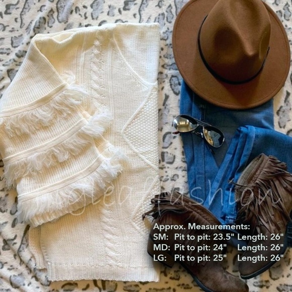 Bohemian
Fringe Cream Knit Sweater - Picture 2 of 5